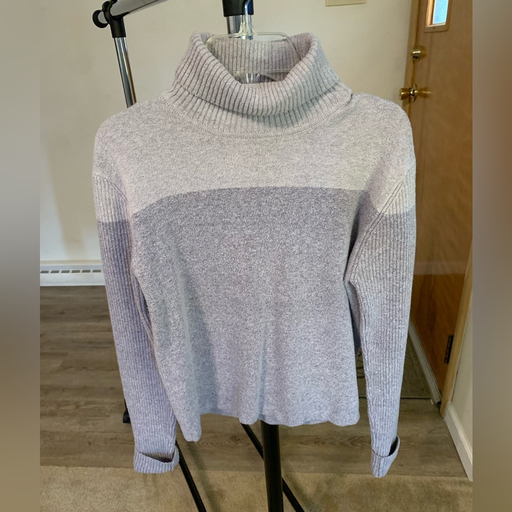 Brand- Take out/ Purple/ Ribbed turtleneck sweater/ size- Big girls large